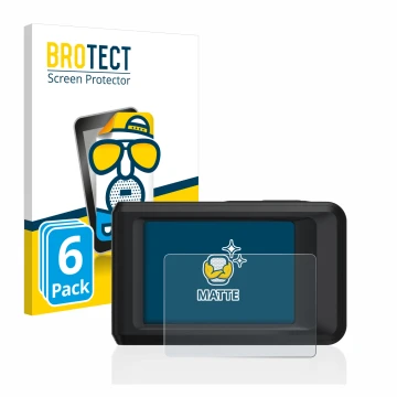 Front side of a product packaging with the brand logo BROTECT. Next to it is the device Hikmicro Pocket 2 shown with the corre
