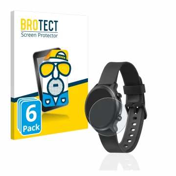 Front side of a product packaging with the brand logo BROTECT. Next to it is the device Doro Watch shown with the correspondin