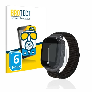 Front side of a product packaging with the brand logo BROTECT. Next to it is the device Pthtechus 4G GPS T30 shown with the co