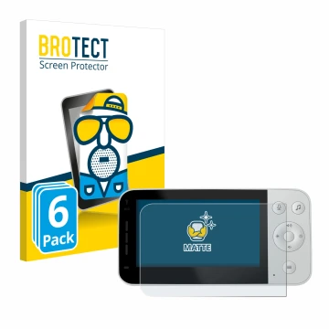 Front side of a product packaging with the brand logo BROTECT. Next to it is the device Philips Avent Connected SCD923 shown w
