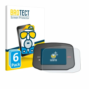 Front side of a product packaging with the brand logo BROTECT. Next to it is the device PowaKaddy CT8 GPS shown with the corre