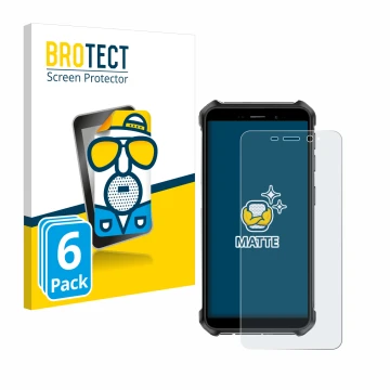 Front side of a product packaging with the brand logo BROTECT. Next to it is the device Ulefone Armor X12 Pro shown with the c