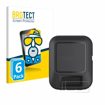 Front side of a product packaging with the brand logo BROTECT. Next to it is the device Garmin inReach Messenger shown with th