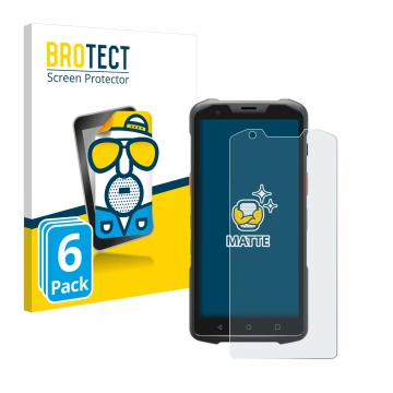 Front side of a product packaging with the brand logo BROTECT. Next to it is the device Sunmi L2H shown with the corresponding