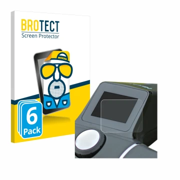 Front side of a product packaging with the brand logo BROTECT. Next to it is the device Motocaddy M7 Remote Electric Trolley s