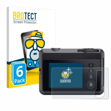 Front side of a product packaging with the brand logo BROTECT. Next to it is the device Leica SOFORT 2 shown with the correspo