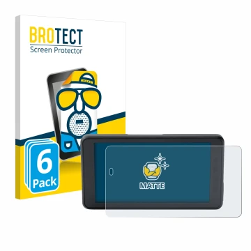 Front side of a product packaging with the brand logo BROTECT. Next to it is the device BMW ConnectedRide Navigator shown with