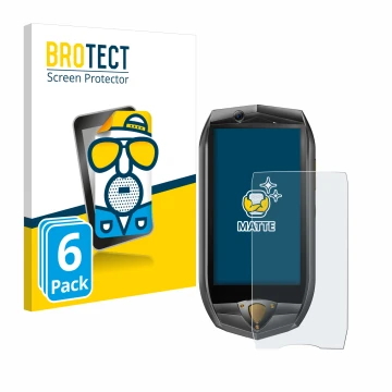 Front side of a product packaging with the brand logo BROTECT. Next to it is the device Oukitel K16 shown with the correspondi