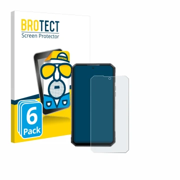 Front side of a product packaging with the brand logo BROTECT. Next to it is the device Oukitel WP30 Pro shown with the corres