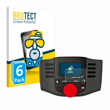 Front side of a product packaging with the brand logo BROTECT. Next to it is the device Märklin Mobile Station WLAN 60667 show