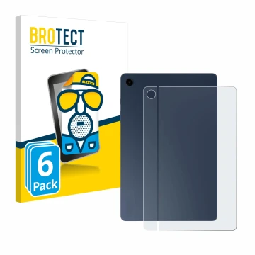 Front side of a product packaging with the brand logo BROTECT. Next to it is the device Samsung Galaxy Tab A9 Plus WiFi (Back)