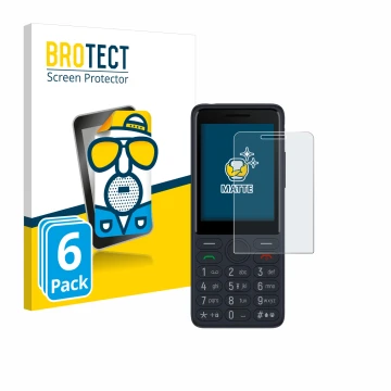 Front side of a product packaging with the brand logo BROTECT. Next to it is the device TCL Onetouch 4022s shown with the corr