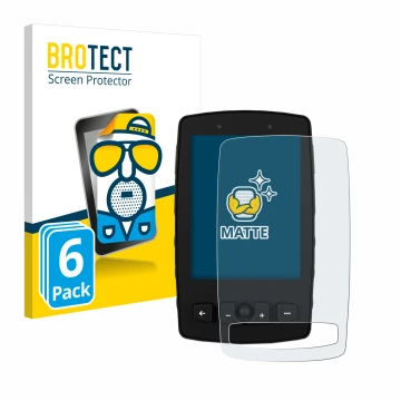 Front side of a product packaging with the brand logo BROTECT. Next to it is the device TwoNav Aventura 2 Plus shown with the 