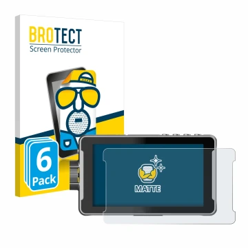 Front side of a product packaging with the brand logo BROTECT. Next to it is the device Viltrox DC-550 Pro shown with the corr