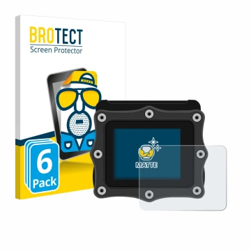 Front side of a product packaging with the brand logo BROTECT. Next to it is the device Shearwater Perdix dive computer shown 