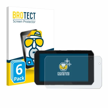 Front side of a product packaging with the brand logo BROTECT. Next to it is the device Chigee AIO-5 Play shown with the corre