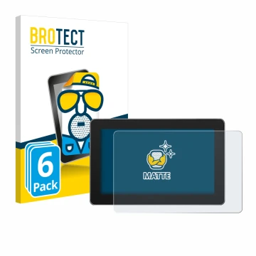 Front side of a product packaging with the brand logo BROTECT. Next to it is the device SmallHD Indie 5 shown with the corresp