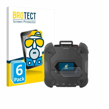 Front side of a product packaging with the brand logo BROTECT. Next to it is the device Texa TXT MULTIHUB shown with the corre