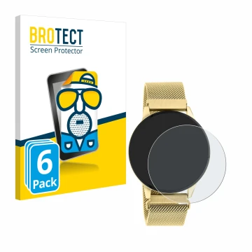 Front side of a product packaging with the brand logo BROTECT. Next to it is the device Oozoo Q00121 shown with the correspond