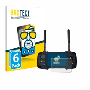 Front side of a product packaging with the brand logo BROTECT. Next to it is the device Toslon XR500 shown with the correspond