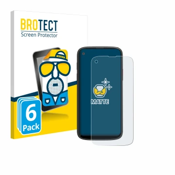 Front side of a product packaging with the brand logo BROTECT. Next to it is the device Unihertz Jelly Max shown with the corr