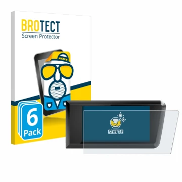 Front side of a product packaging with the brand logo BROTECT. Next to it is the device Bosch Purion 400 shown with the corres