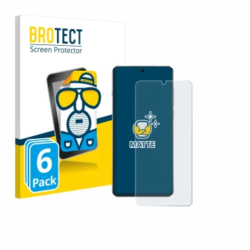 Front side of a product packaging with the brand logo BROTECT. Next to it is the device OnePlus 13 shown with the correspondin