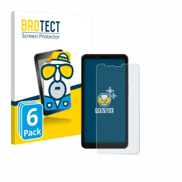 Front side of a product packaging with the brand logo BROTECT. Next to it is the device Bigme Hibreak E INK shown with the cor