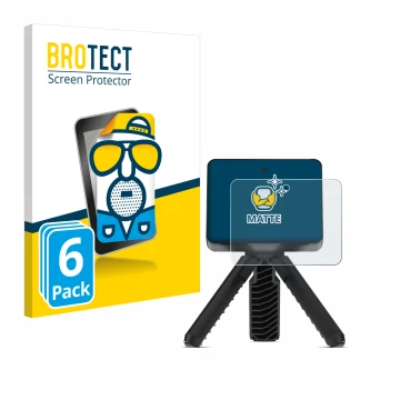 Front side of a product packaging with the brand logo BROTECT. Next to it is the device Garmin Approach R10 shown with the cor