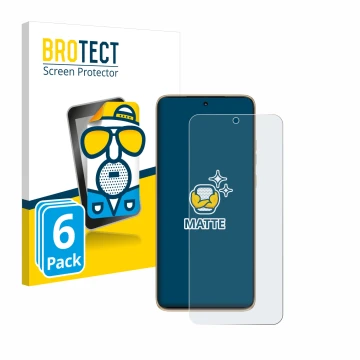 Front side of a product packaging with the brand logo BROTECT. Next to it is the device Motorola Edge 50 Neo shown with the co