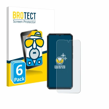 Front side of a product packaging with the brand logo BROTECT. Next to it is the device Oukitel WP52 shown with the correspond