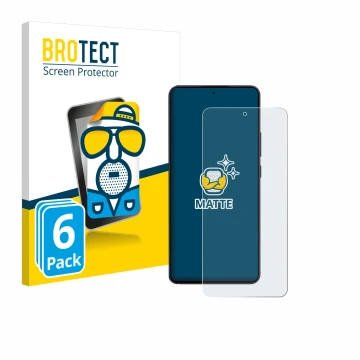 Front side of a product packaging with the brand logo BROTECT. Next to it is the device Oppo Reno 13 F shown with the correspo
