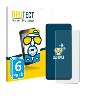 Front side of a product packaging with the brand logo BROTECT. Next to it is the device Xiaomi Poco X7 Pro shown with the corr