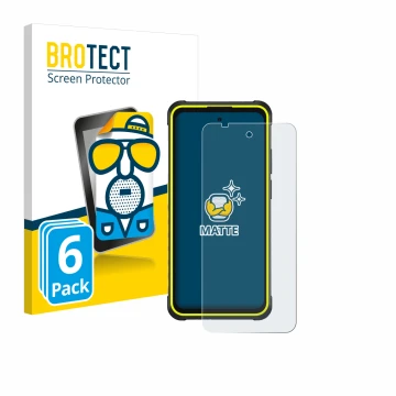 Front side of a product packaging with the brand logo BROTECT. Next to it is the device Ulefone Armor X31 Pro 5G shown with th