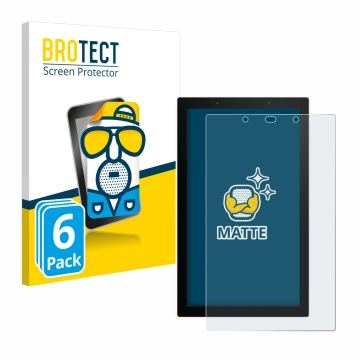 Front side of a product packaging with the brand logo BROTECT. Next to it is the device SONOFF NSPanel Pro 120 shown with the 