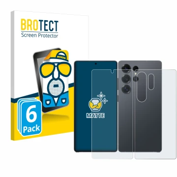 Front side of a product packaging with the brand logo BROTECT. Next to it is the device Samsung Galaxy S25 Ultra Enterprise Ed