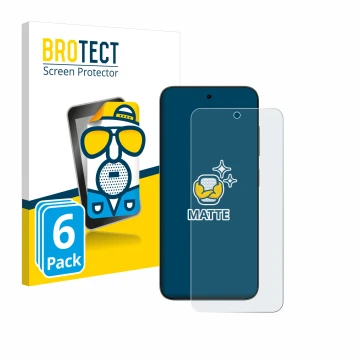 Front side of a product packaging with the brand logo BROTECT. Next to it is the device ZTE Blade V70 shown with the correspon