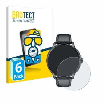 Front side of a product packaging with the brand logo BROTECT. Next to it is the device CatShin Smartwatch 1.43