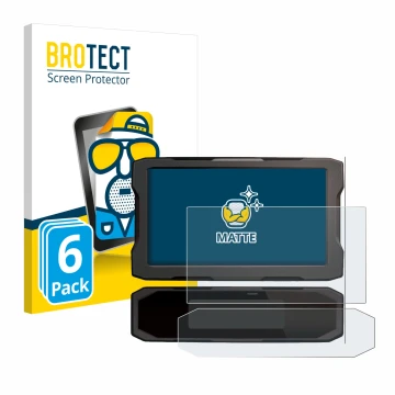 Front side of a product packaging with the brand logo BROTECT. Next to it is the device Honda NT 1100 2021 shown with the corr