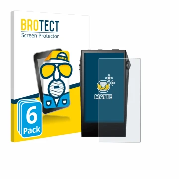 Front side of a product packaging with the brand logo BROTECT. Next to it is the device Astell&Kern SP3000M shown with the cor
