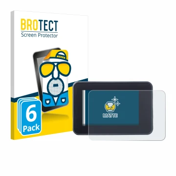 Front side of a product packaging with the brand logo BROTECT. Next to it is the device Yamaha MT-07 2023 shown with the corre