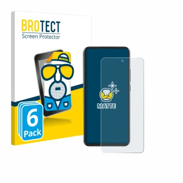 Front side of a product packaging with the brand logo BROTECT. Next to it is the device Oppo Reno 13 Pro shown with the corres