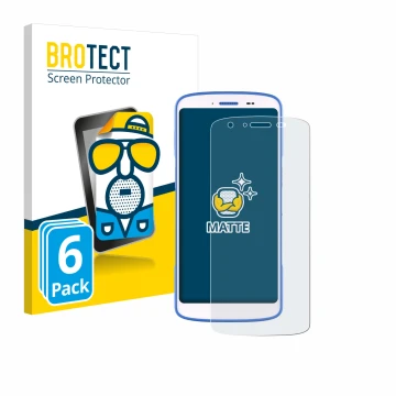 Front side of a product packaging with the brand logo BROTECT. Next to it is the device Zebra HC 25 shown with the correspondi