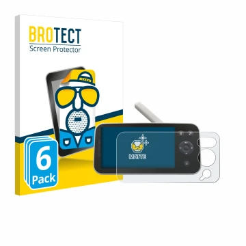Front side of a product packaging with the brand logo BROTECT. Next to it is the device Philips Avent SCD973/26 shown with the