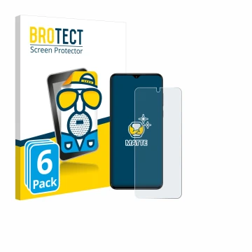 Front side of a product packaging with the brand logo BROTECT. Next to it is the device ZTE Nubia Neo shown with the correspon