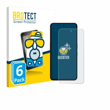 Front side of a product packaging with the brand logo BROTECT. Next to it is the device Nothing CMF Phone 2 Pro shown with the