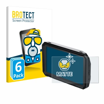 Front side of a product packaging with the brand logo BROTECT. Next to it is the device Blackmagic Design Pyxis Monitor 5