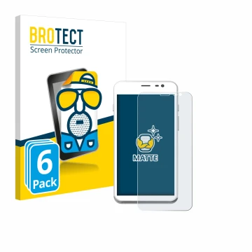 Front side of a product packaging with the brand logo BROTECT. Next to it is the device Pax CCV Fly A77 shown with the corresp