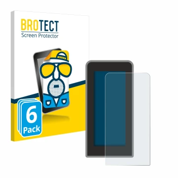 Front side of a product packaging with the brand logo BROTECT. Next to it is the device Tenways CGO600 Pro shown with the corr