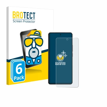 Front side of a product packaging with the brand logo BROTECT. Next to it is the device realme GT 7 shown with the correspondi